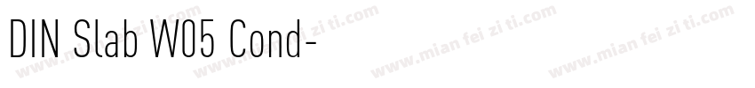 DIN Slab W05 Cond字体转换
